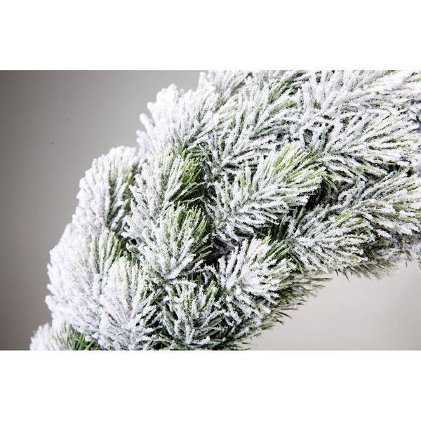 Coronita pentru Craciun Buha Tallinn, 40 cm, aspect cu zapada, din brad artificial, verde Cadoul-046 foto