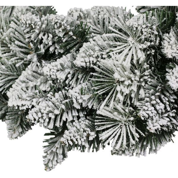Coronita pentru Craciun Buha Tallinn, 40 cm, aspect cu zapada, din brad artificial, verde Cadoul-046 foto